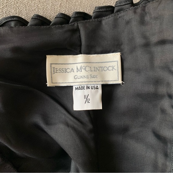 JESSICA MCCLINTOCK GUNNE SAX Vintage 80s 90s Sequin Ruffle Strapless Mini Dress - Picture 10 of 12